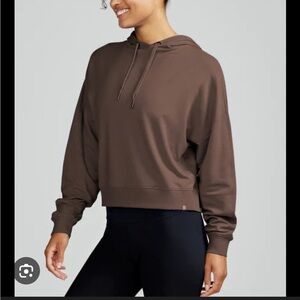 Women's Tasc studio fleece hoodie in brown